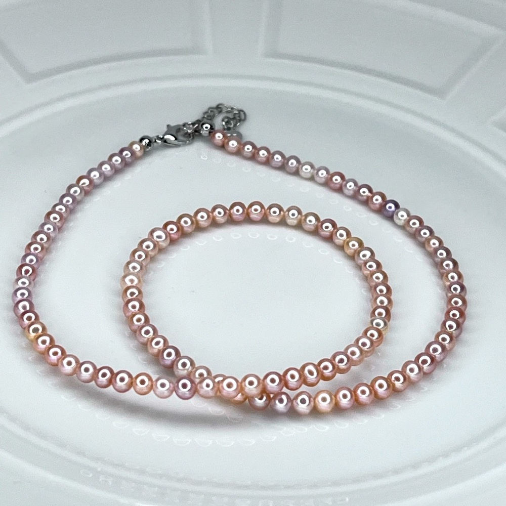 Handmade Freshwater Cotton Candy 🍭 Baby Pearl Necklace